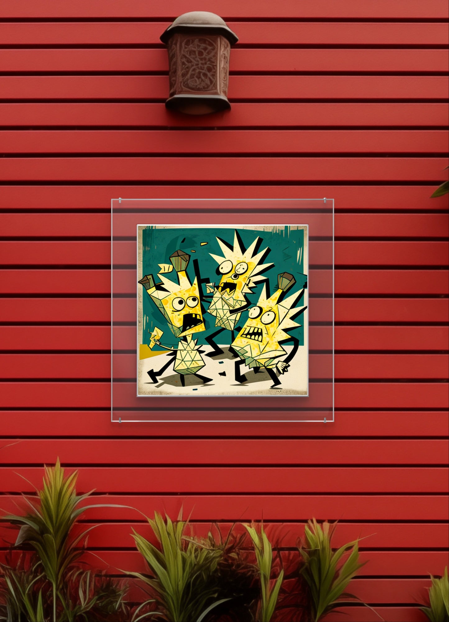 Yellow and Crazy Garden Wall Art
