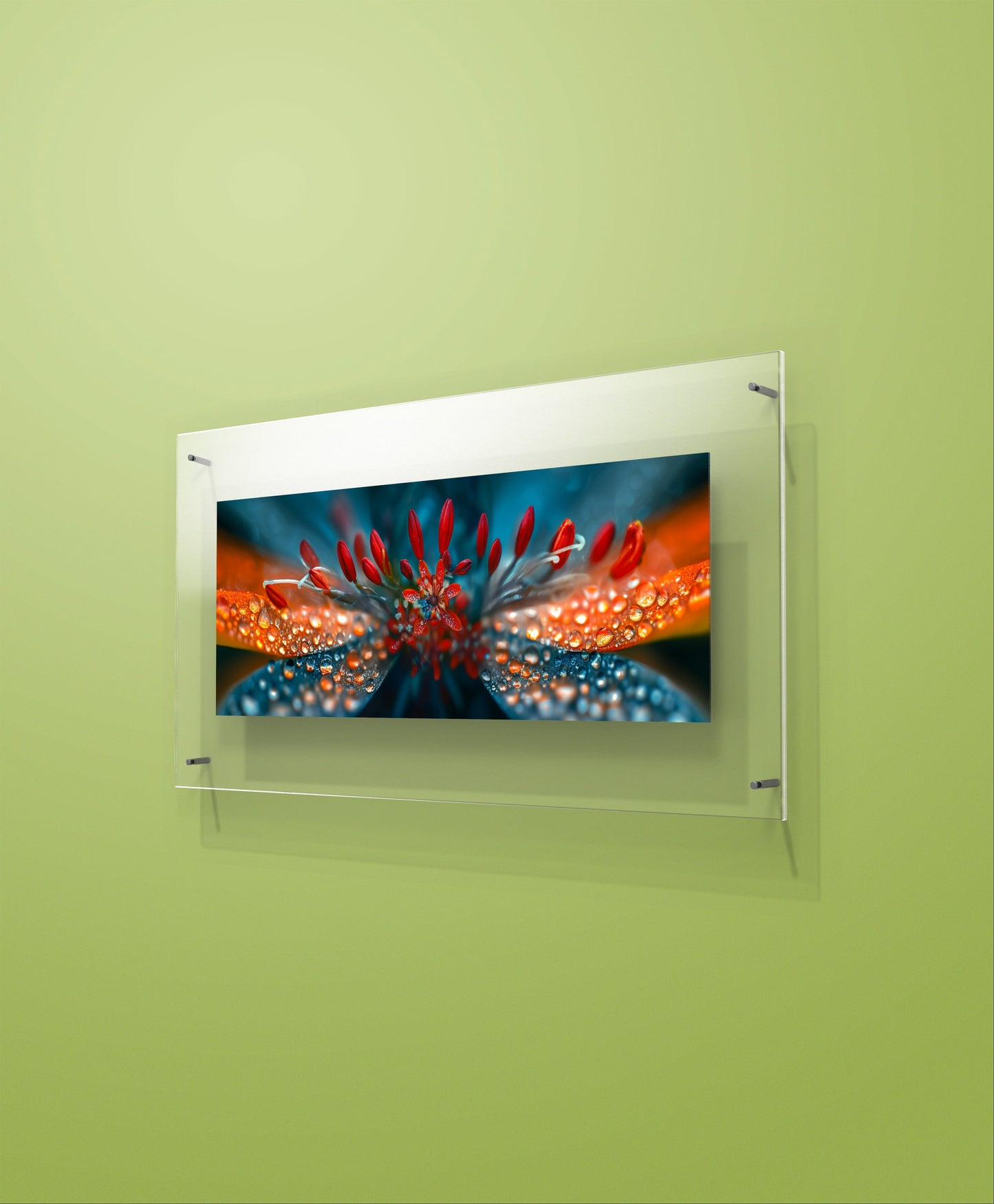 Large 210cm x 70cm Horizontal Flower Garden Wall Art