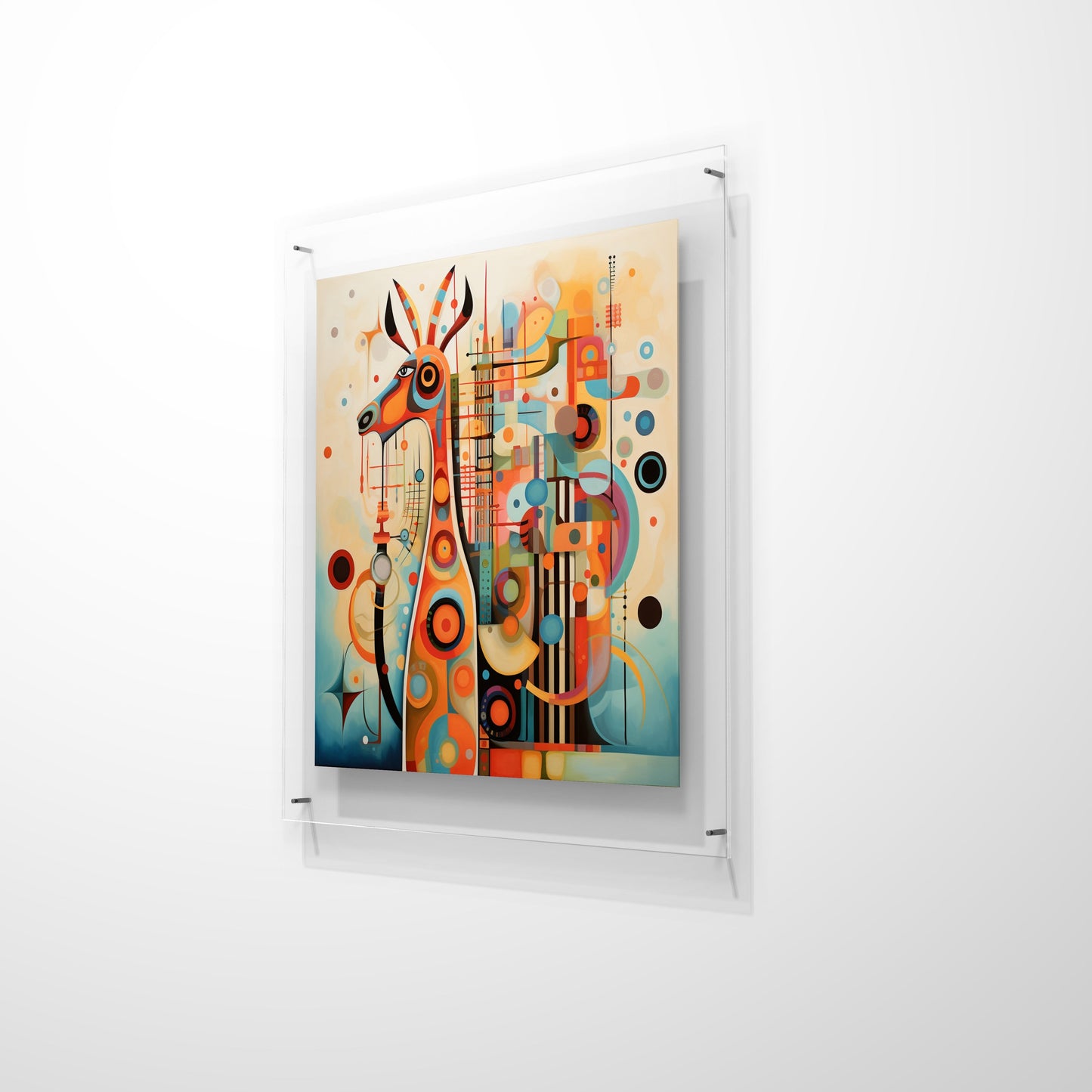 Lazy Eye Giraffe Garden Wall Art