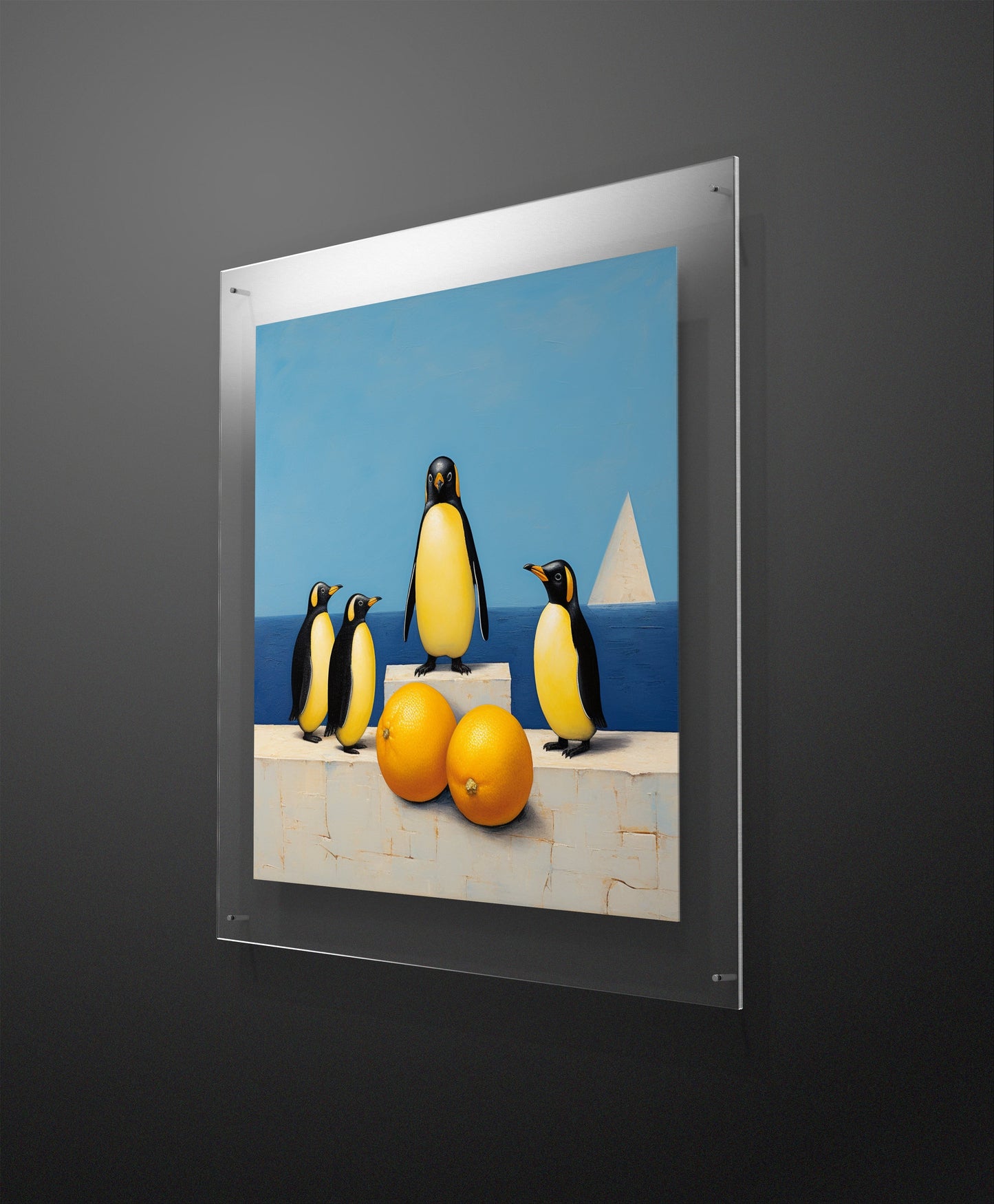 Penguin Family Garden Wall Art