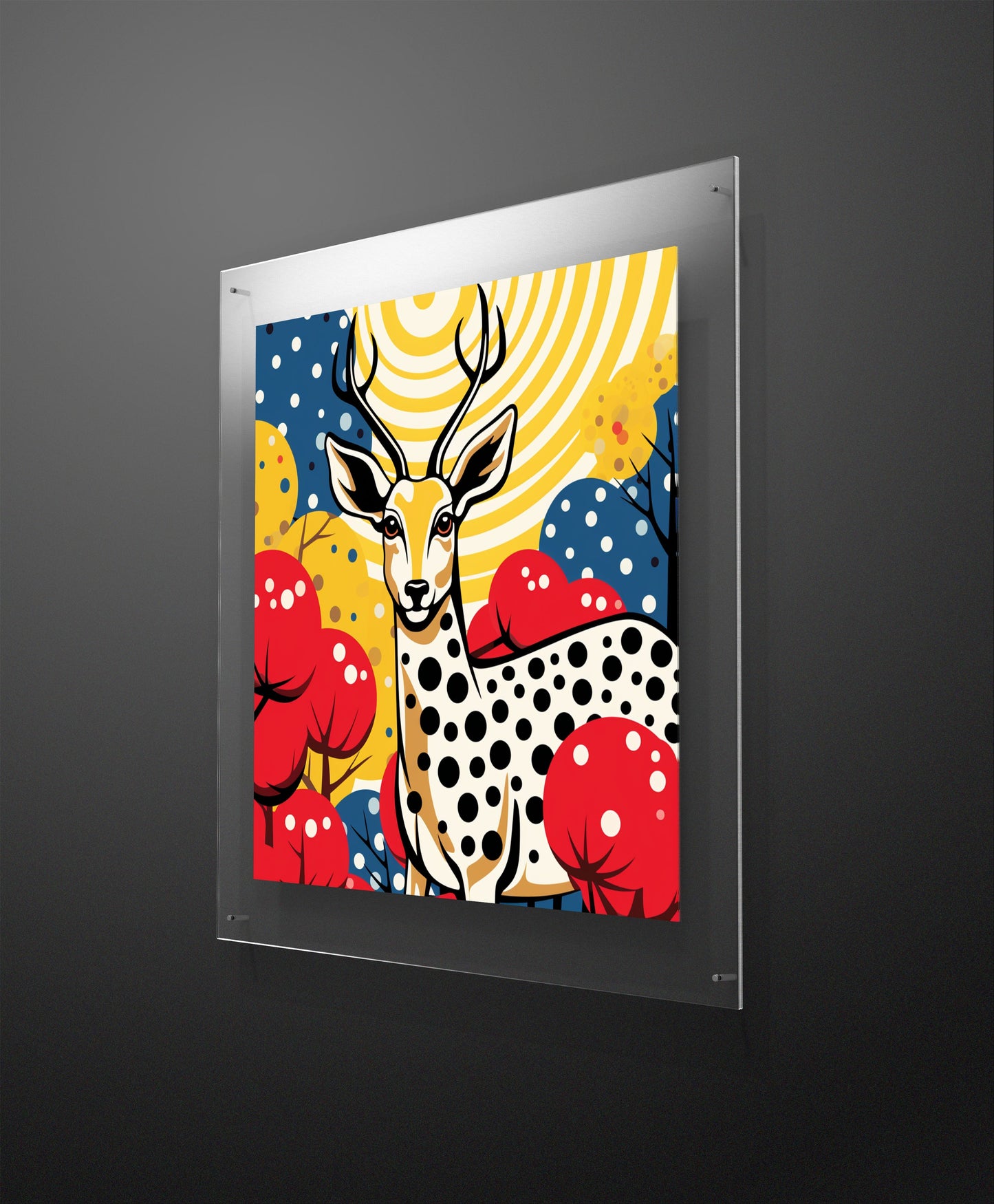 White Deer Garden Wall Star