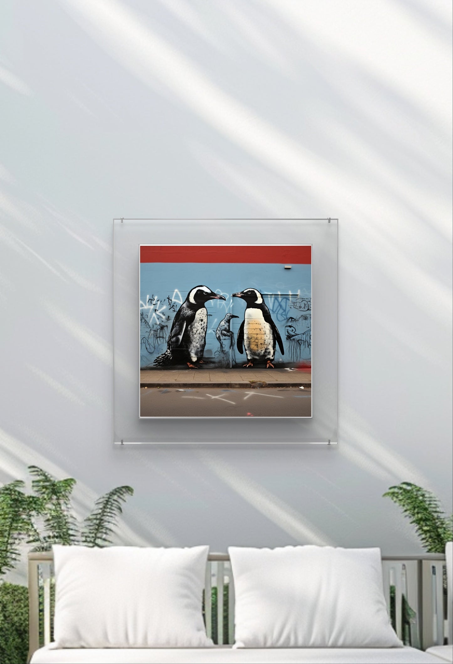 Rebel Penguin Garden Wall Art