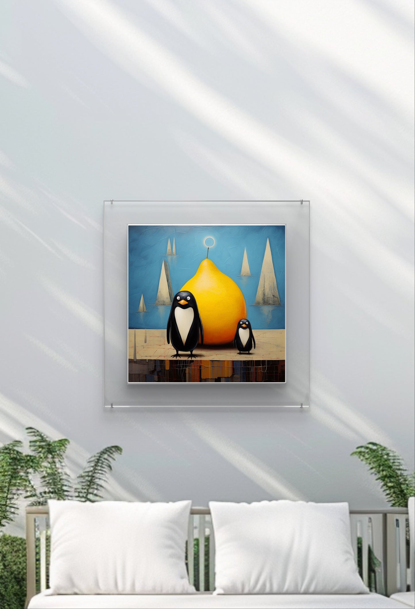 Penguin Boys Garden Wall Art