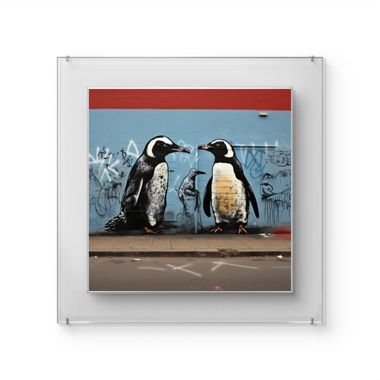 Rebel Penguin Garden Wall Art