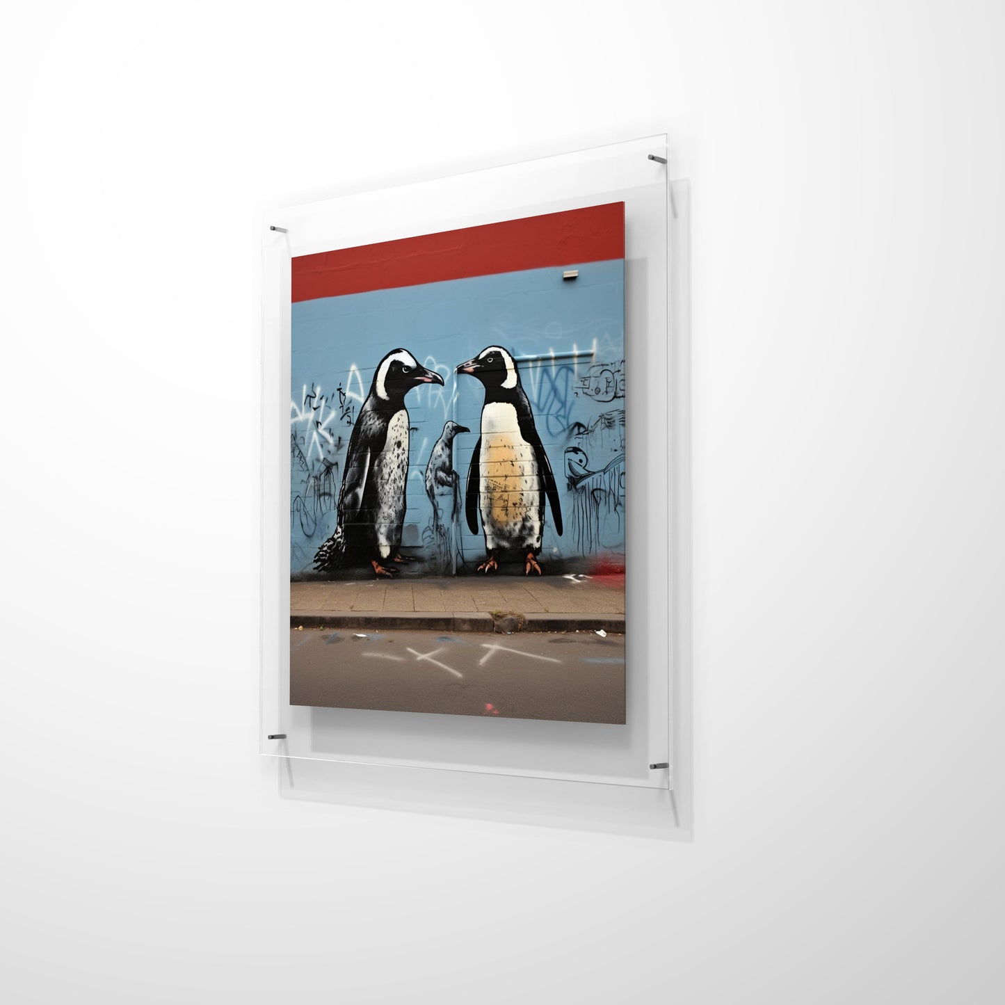 Rebel Penguin Garden Wall Art