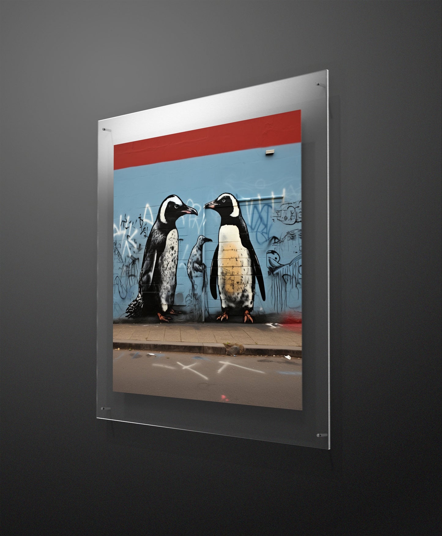 Rebel Penguin Garden Wall Art