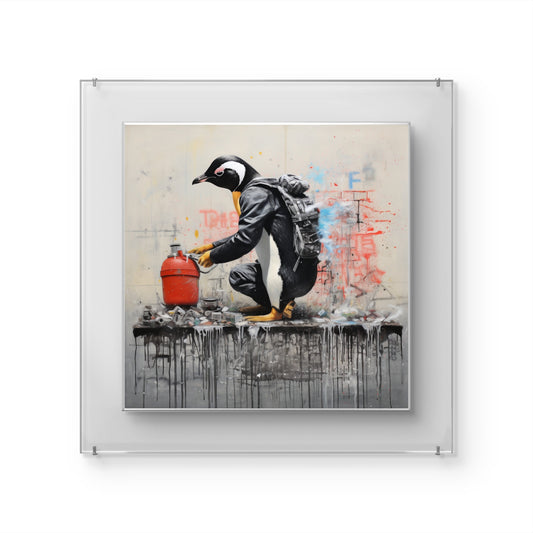 Rebel Penguin Garden Wall Art