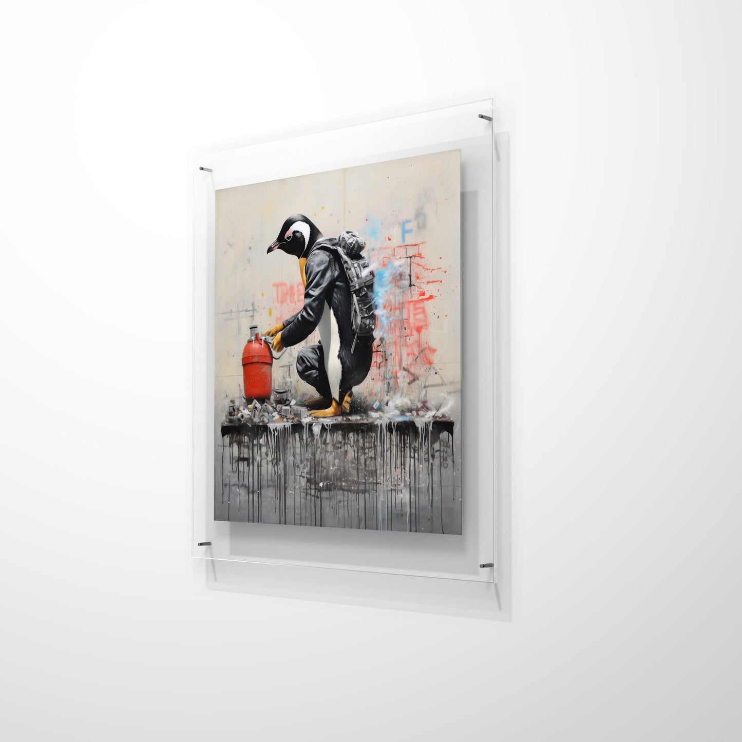 Rebel Penguin Garden Wall Art