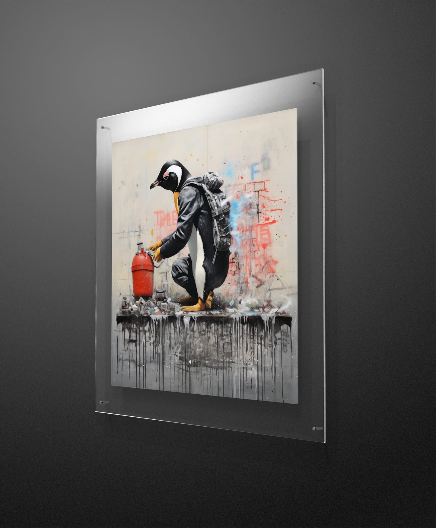 Rebel Penguin Garden Wall Art