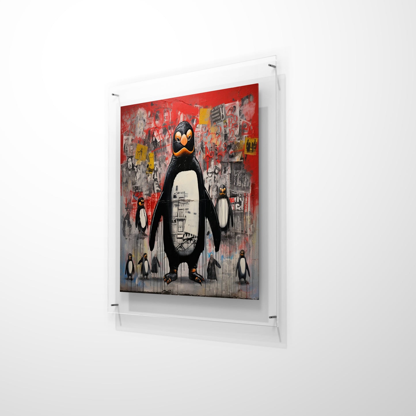 Rebel Penguin Garden Wall Art