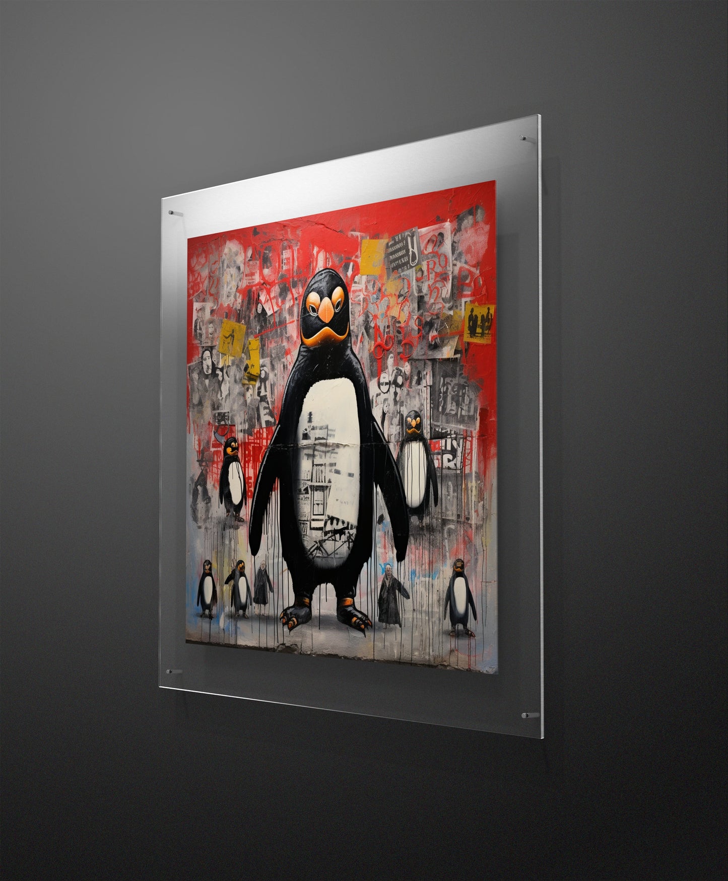 Rebel Penguin Garden Wall Art