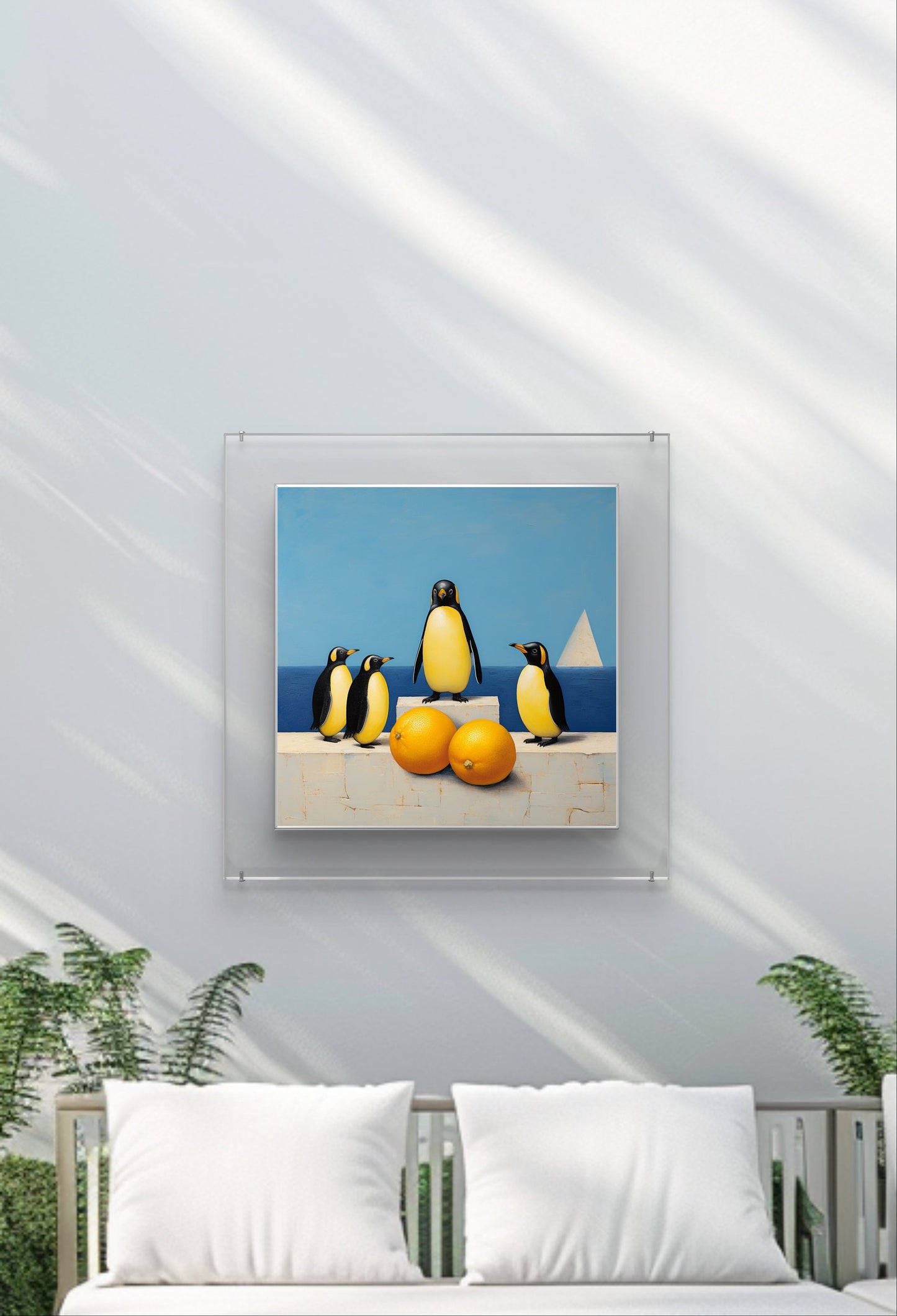 Penguin Family Garden Wall Art