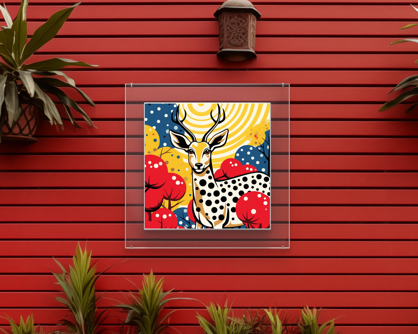 White Deer Garden Wall Star