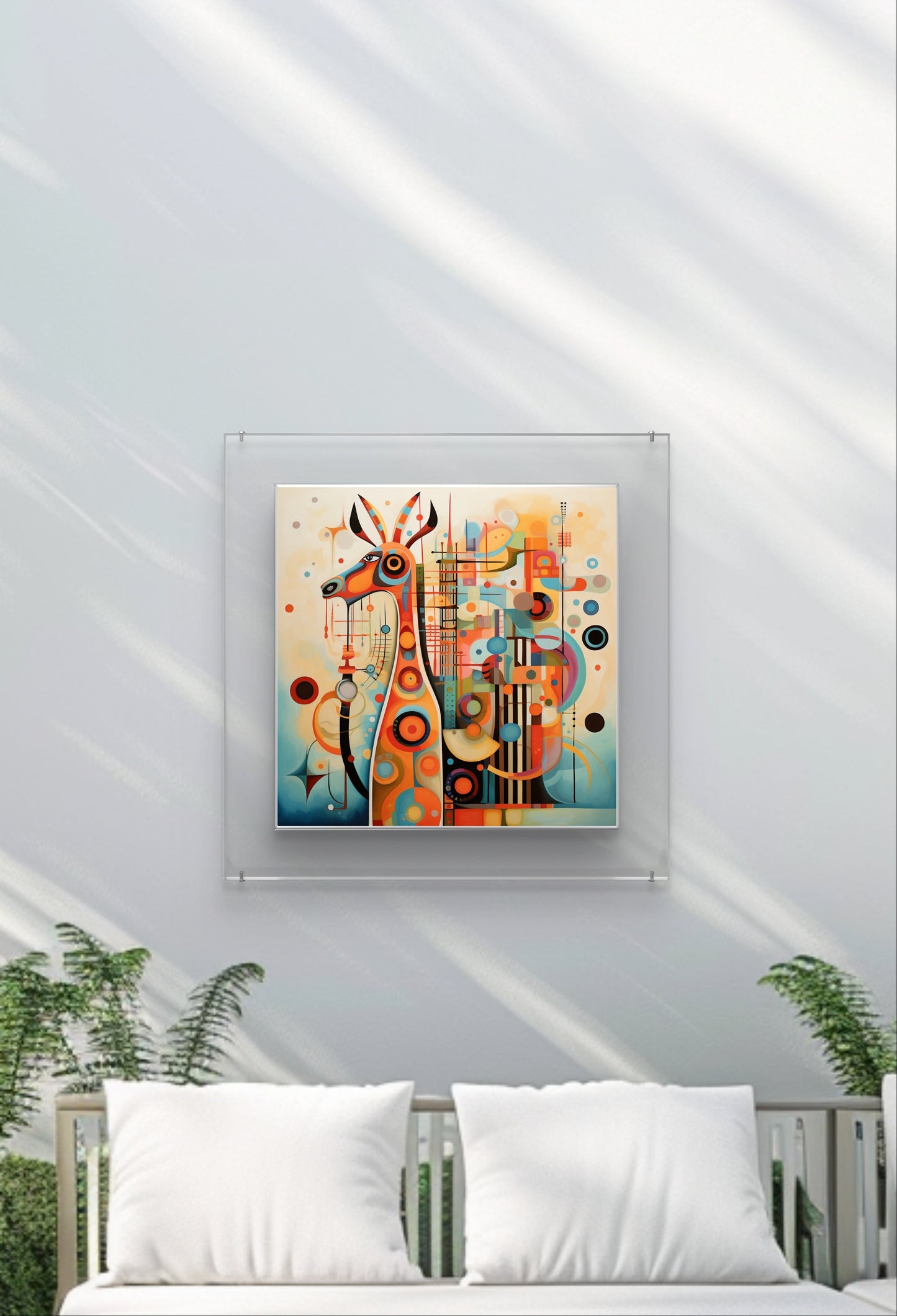 Lazy Eye Giraffe Garden Wall Art