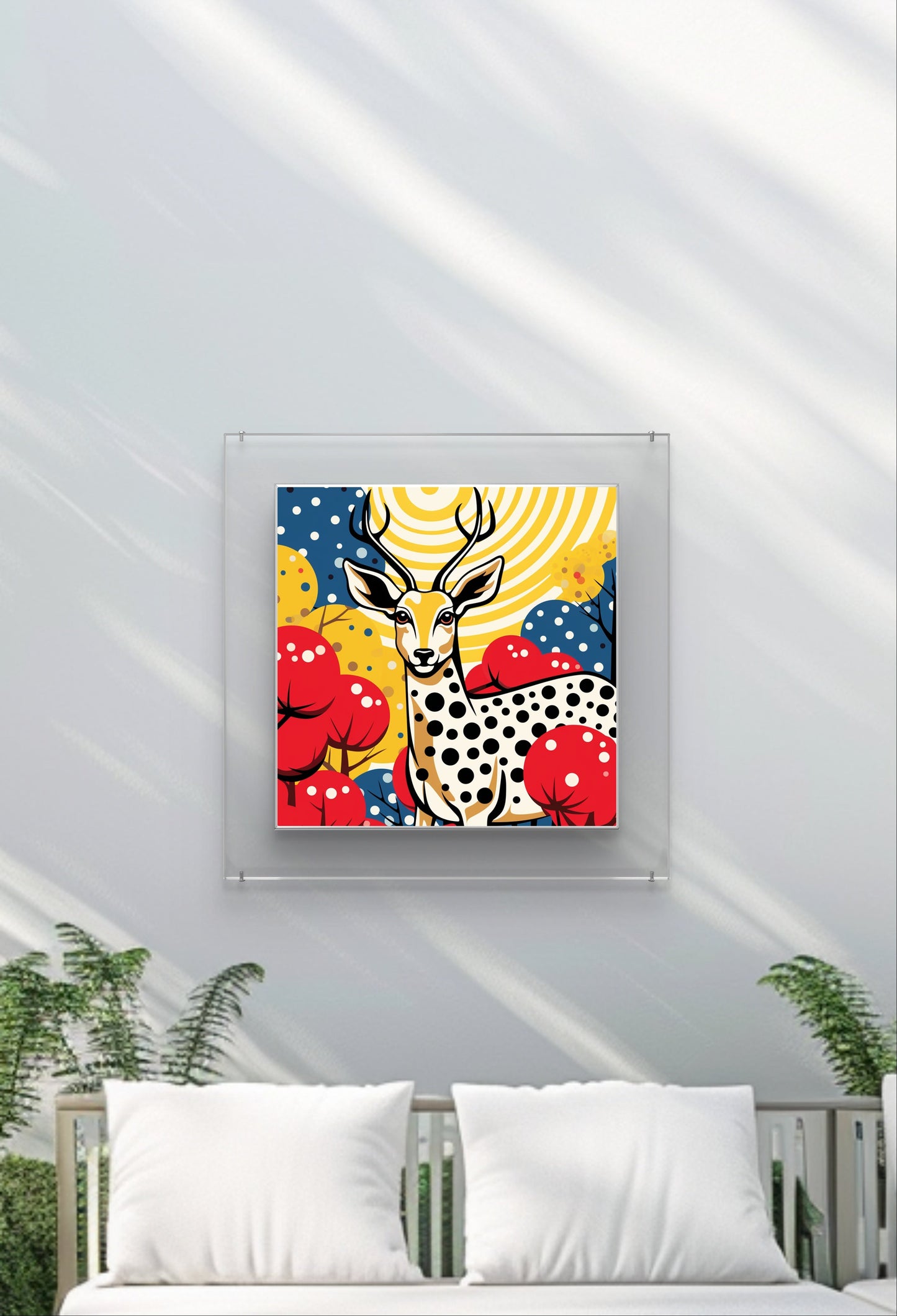 White Deer Garden Wall Star