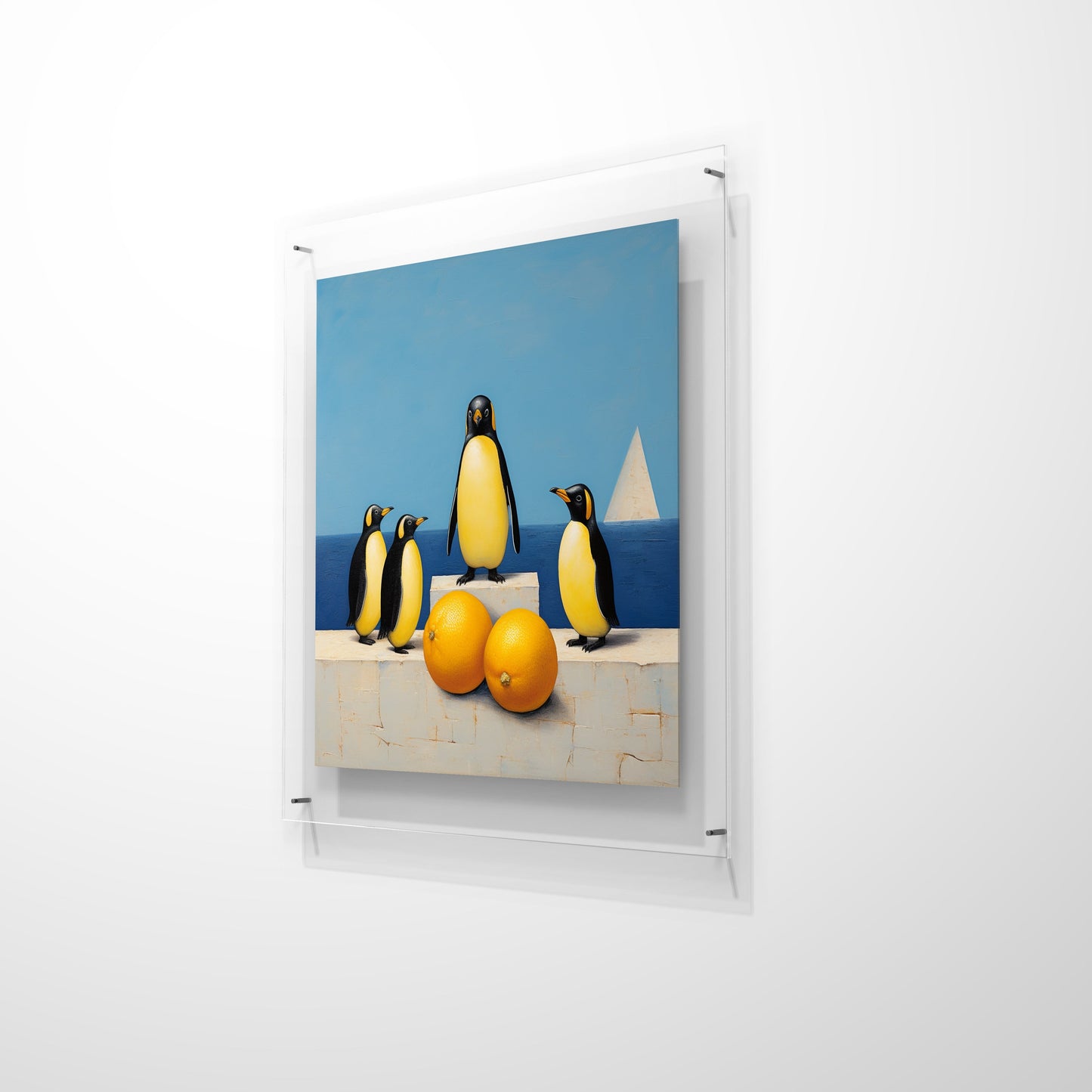 Penguin Family Garden Wall Art