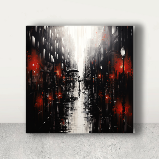 Modern Art Canvas-Red District